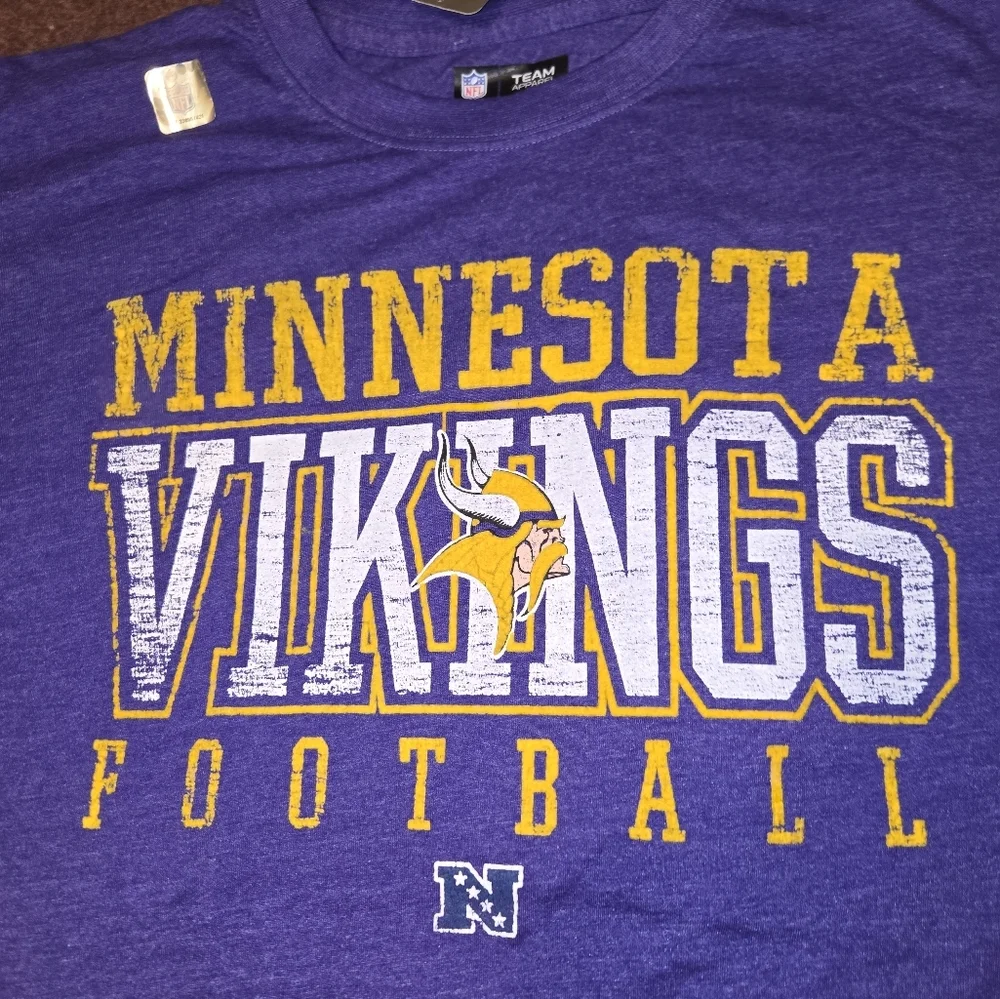 Minnesota Vikings NFL Team Apparel T-Shirt Men's Size Large New, Tags Riped - Picture 2 of 6